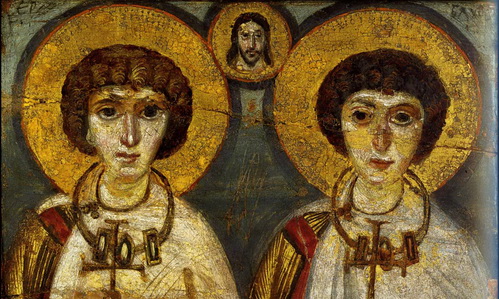 Икона Мученики Сергий и Вакх. VI-VII вв. 